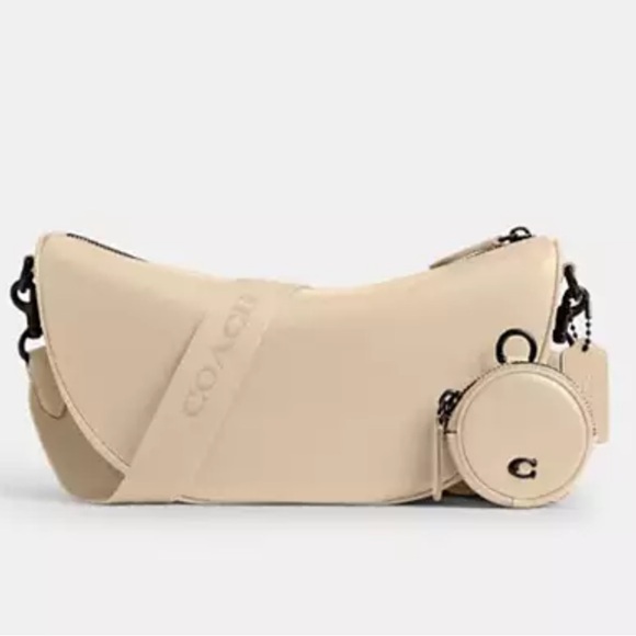 🤎 Coach NWT Leather Ivory Hall Soft Sling Bag with Crossbody Strap - Picture 1 of 7
